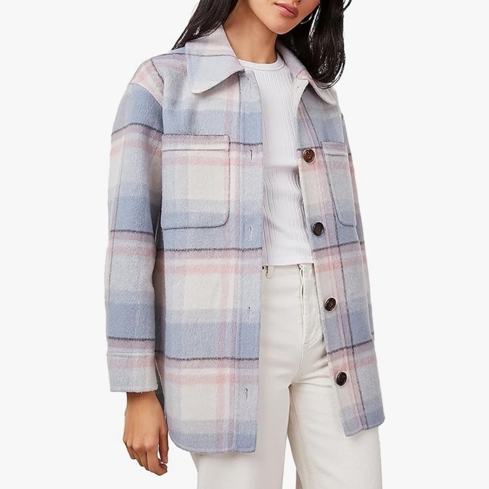 Rails Connie Plaid Wool Blend Shirt Jacket